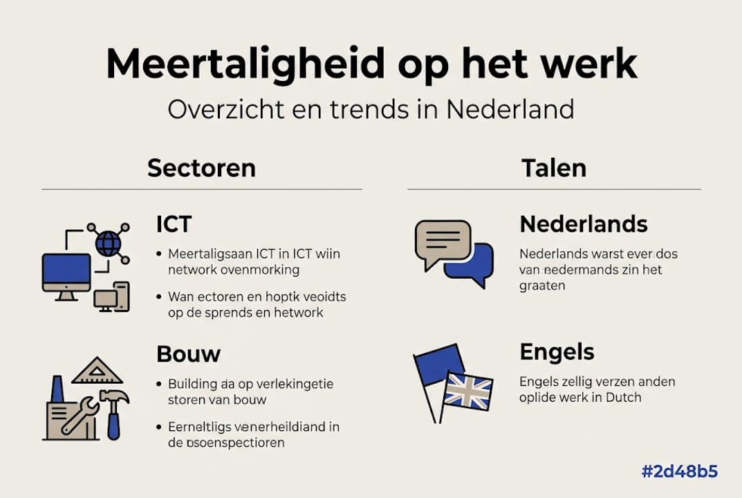 Infographic: Talen op de werkvloer – welke sectoren zijn het meest meertalig?