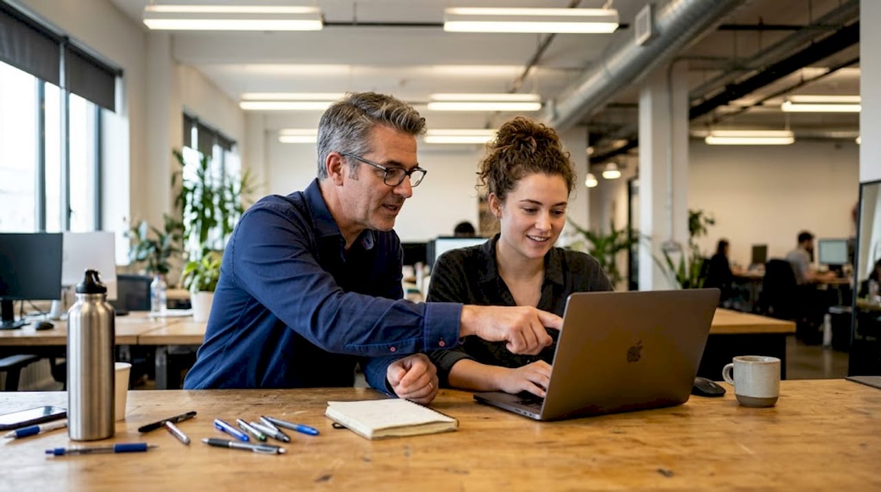 Samen pakken collega’s taalopdrachten op.