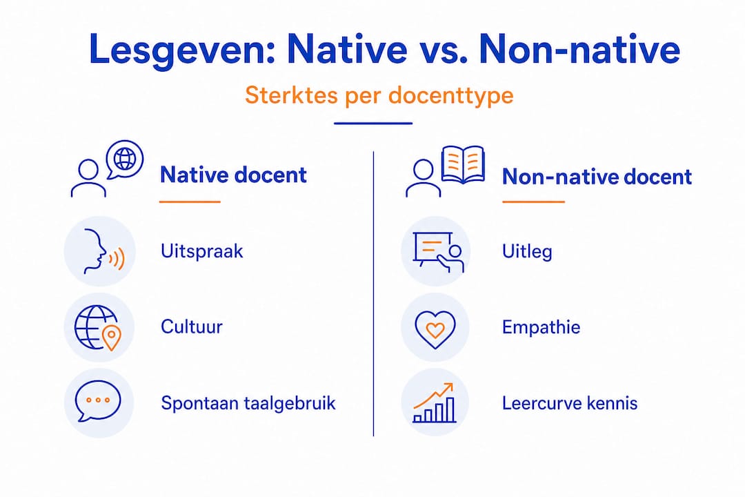 Infographic: de verschillen tussen moedertaalsprekende en niet-moedertaalsprekende docenten
