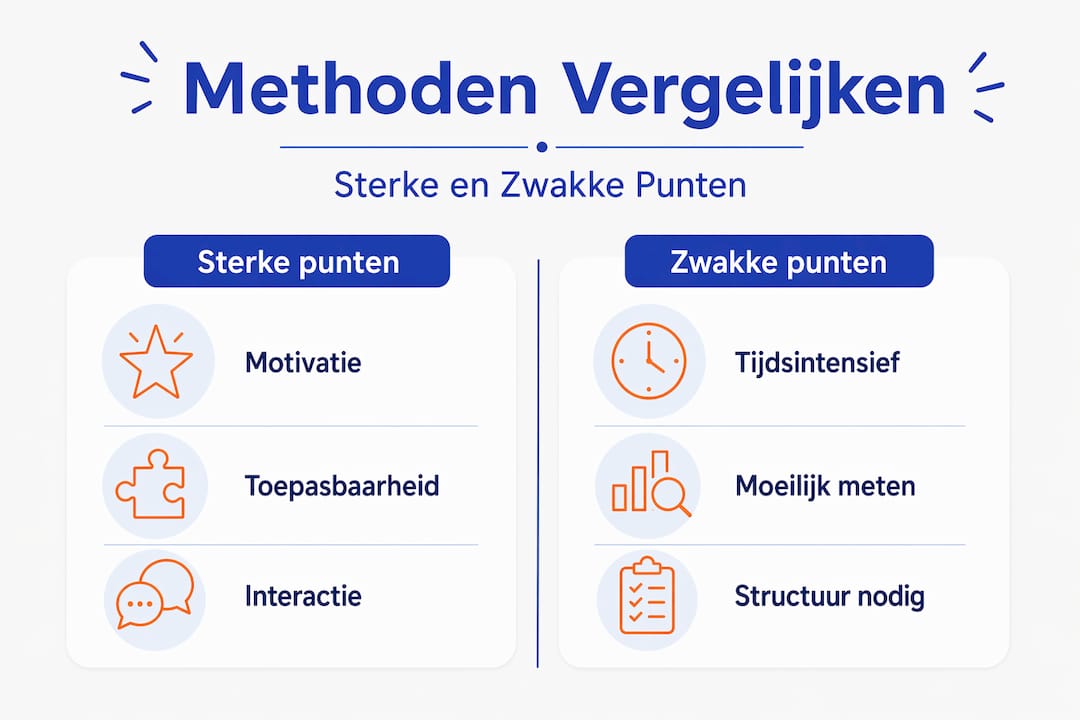 Overzicht van de plus- en minpunten van verschillende communicatiemethoden