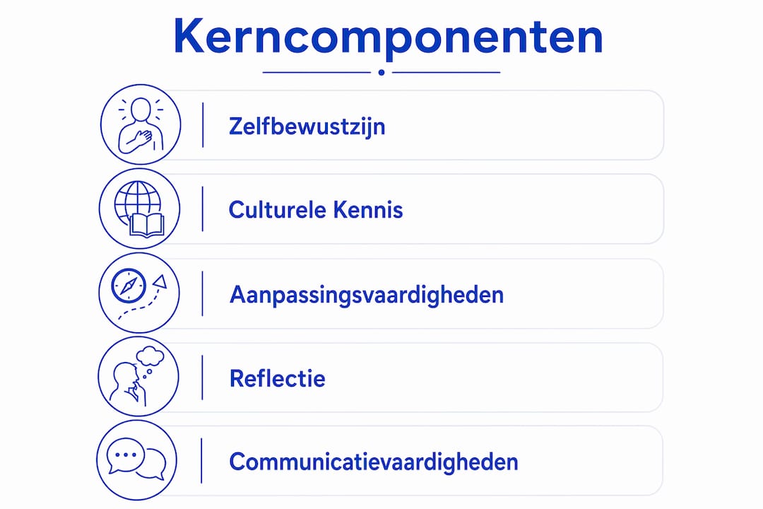 Infographic: de belangrijkste bouwstenen van culturele competentie