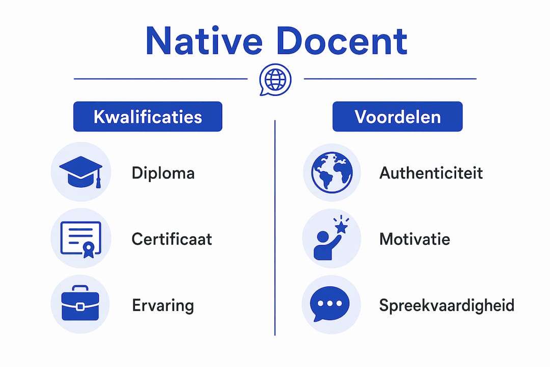 Wat zijn de kwalificaties en voordelen van een native docent?