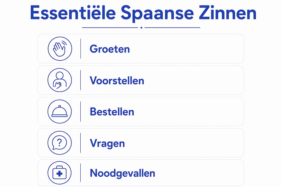 Handige infographic: onmisbare Spaanse zinnen voor op vakantie