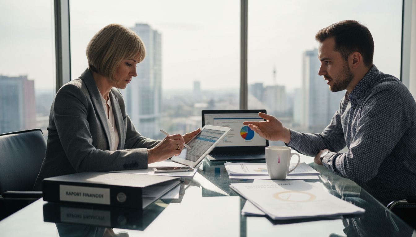 Podczas spotkania menedżerowie rozmawiają o sposobach optymalizacji kosztów związanych z chmurą.