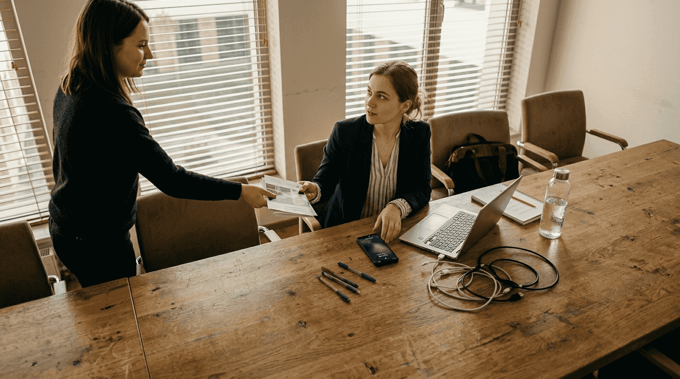 Kobieta biznesu opracowuje strategię sprzedaży wielokanałowej