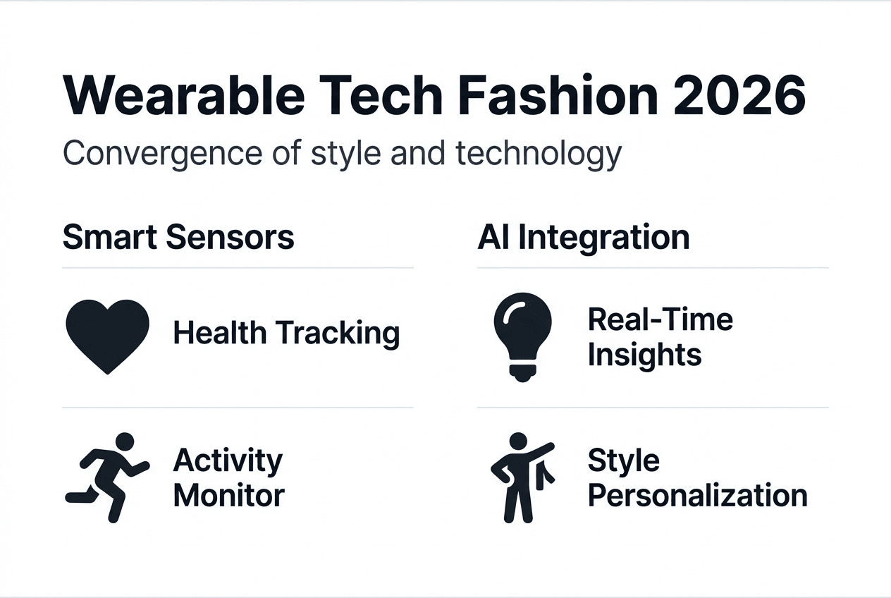 Infographic on wearable tech and AI integration
