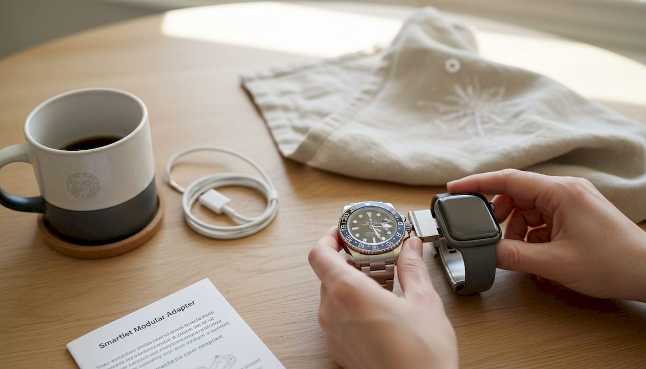 Connecting GMT watch and smartwatch with Smartlet adapter