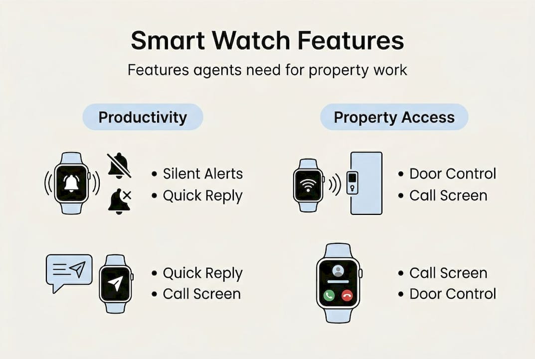 Infographic comparing smart watch features