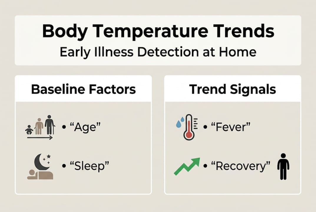 Infographic overview of temperature trends signals