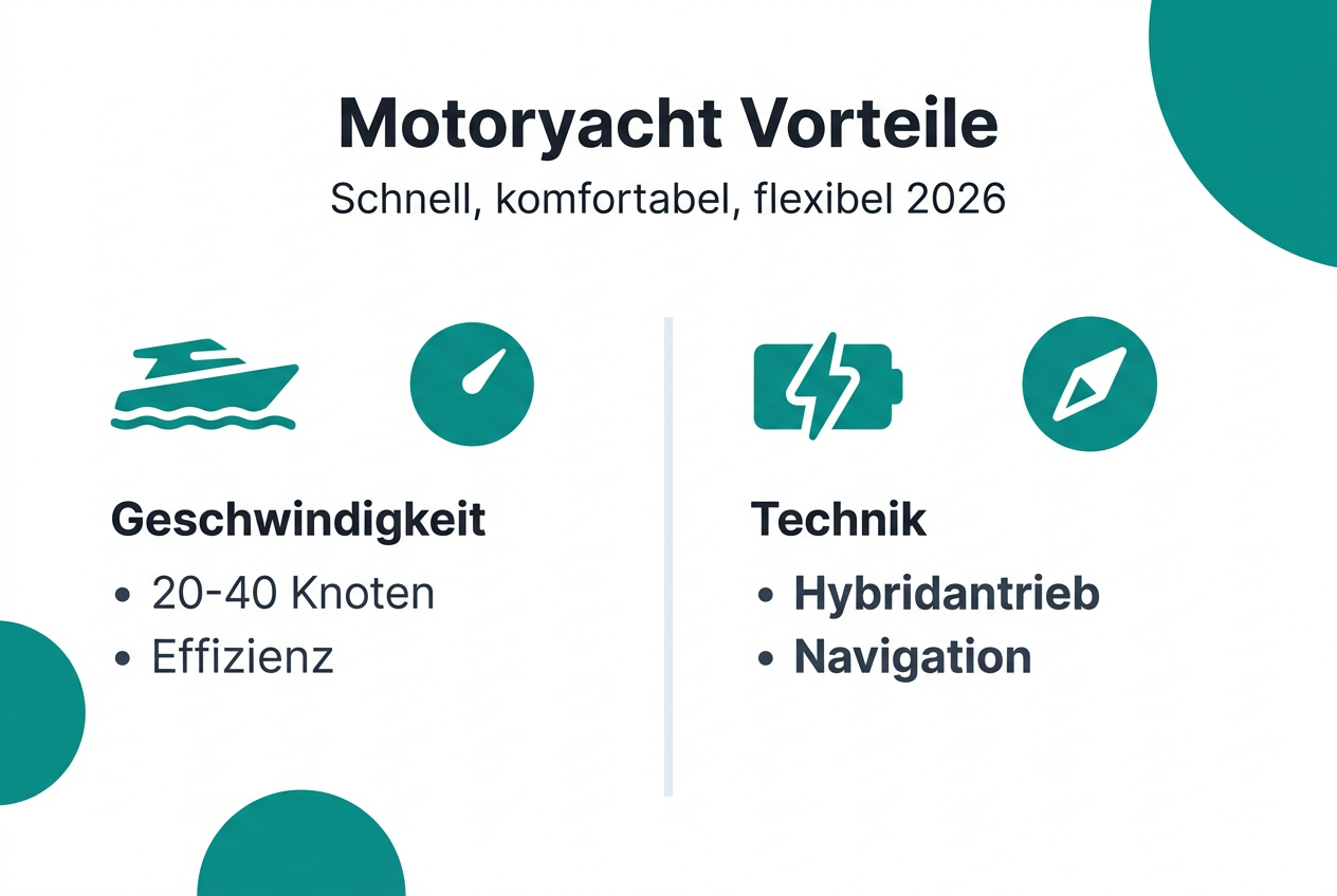 Motoryachten im Technik-Check: Die wichtigsten Vorteile auf einen Blick