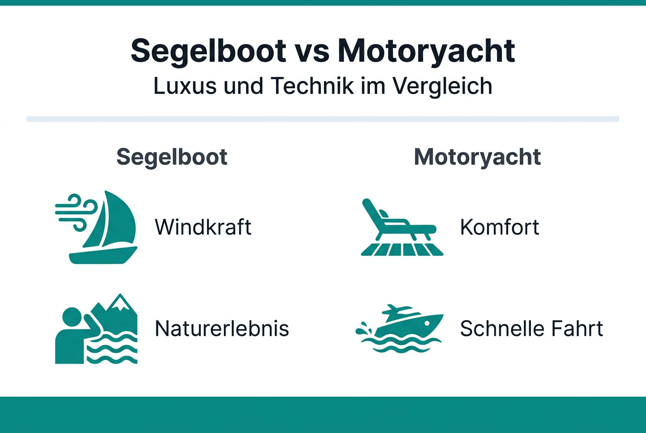 Segelboot vs. Motoryacht – Ein Überblick in Zahlen und Fakten