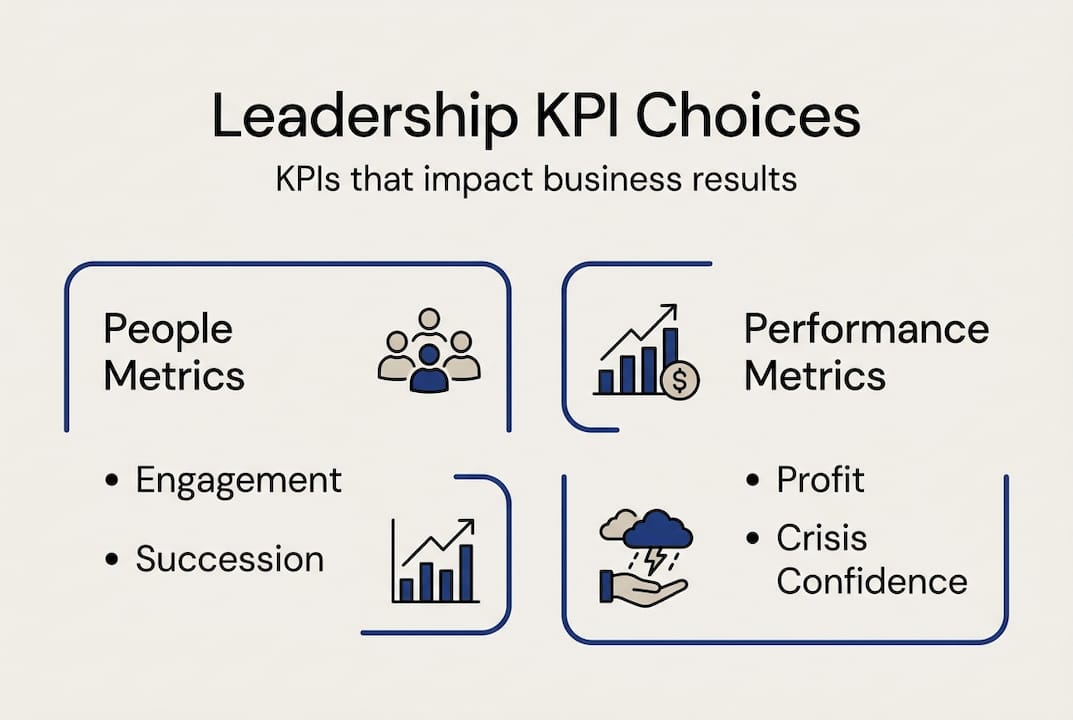 Infographic of leadership KPI selection strategy
