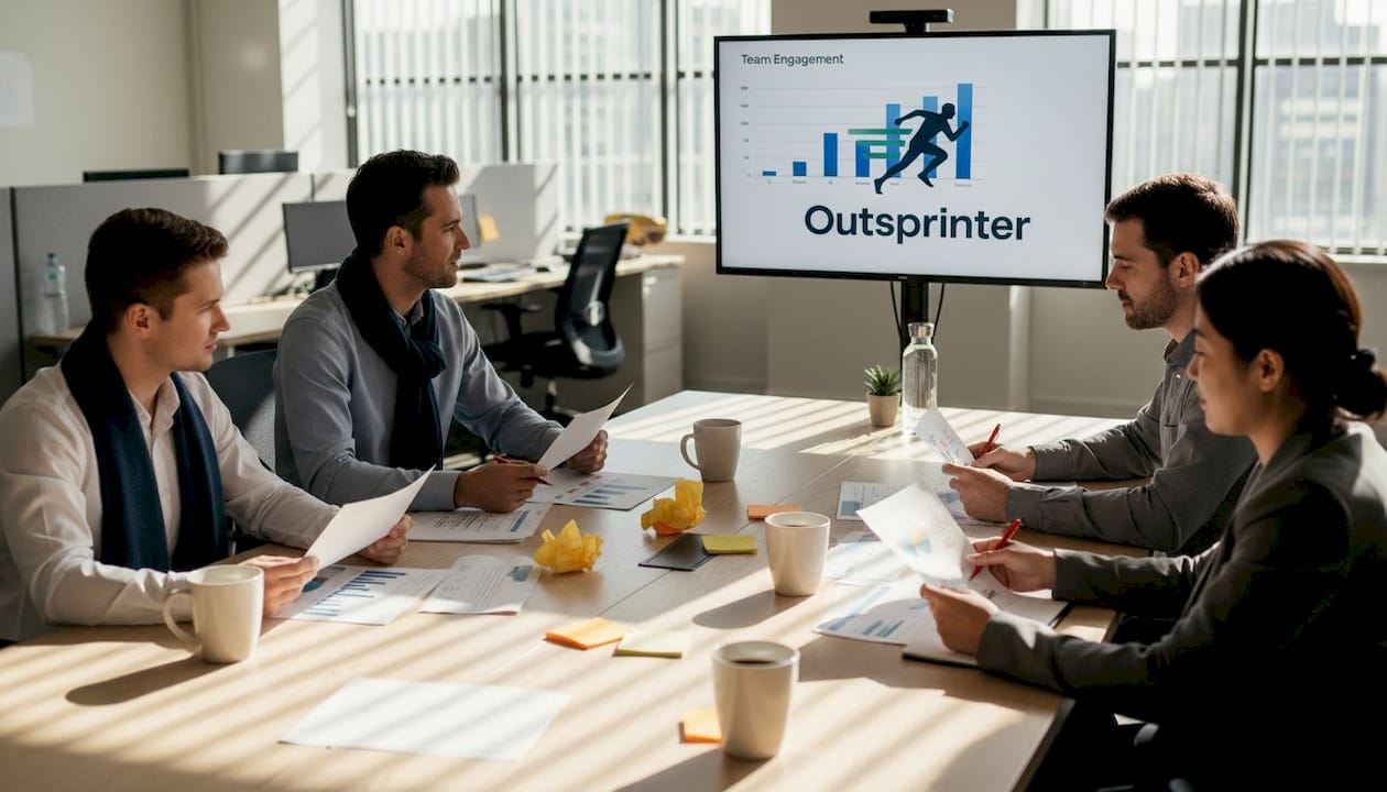 Leadership team meeting about KPI accountability