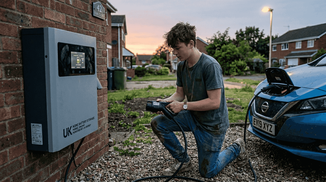 Charging electric car from home solar battery
