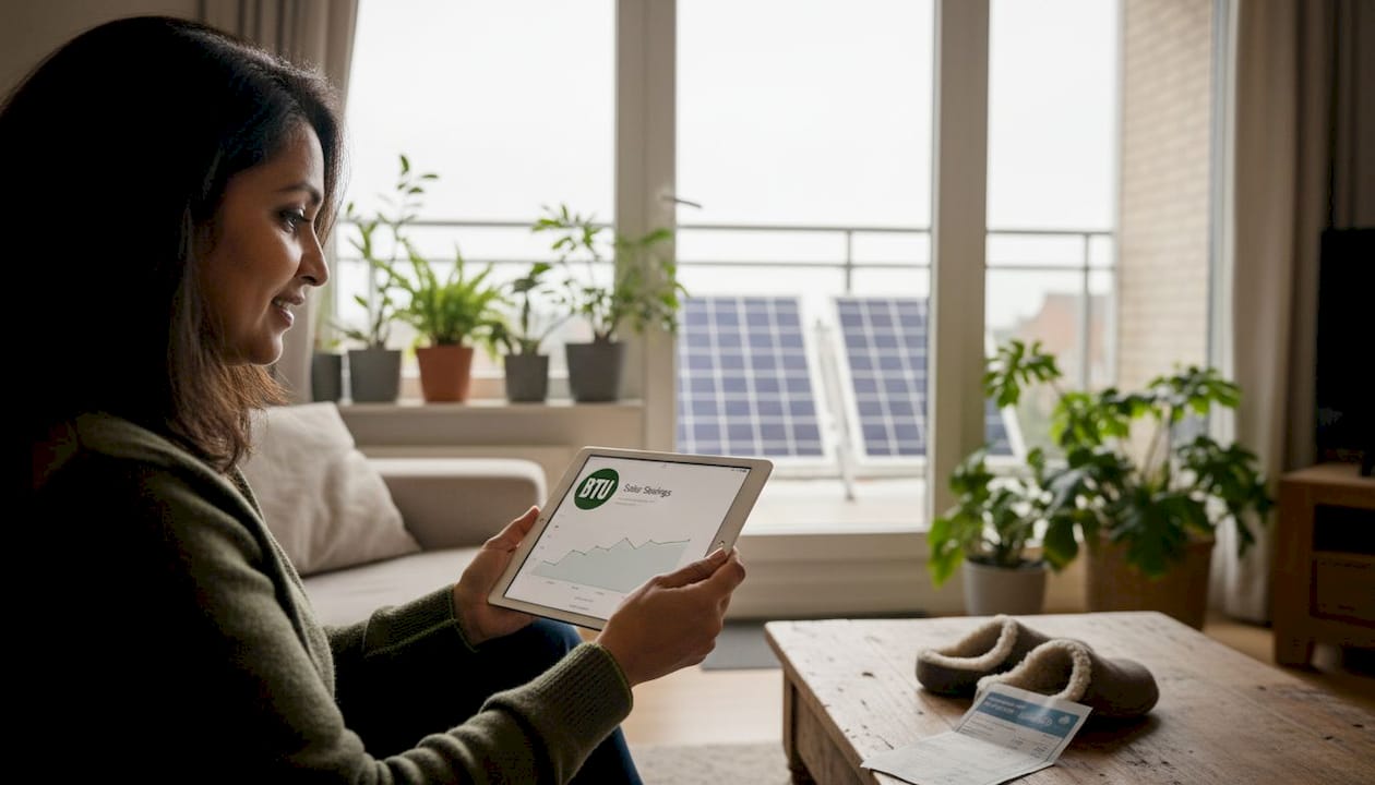 Reviewing energy savings from balcony solar
