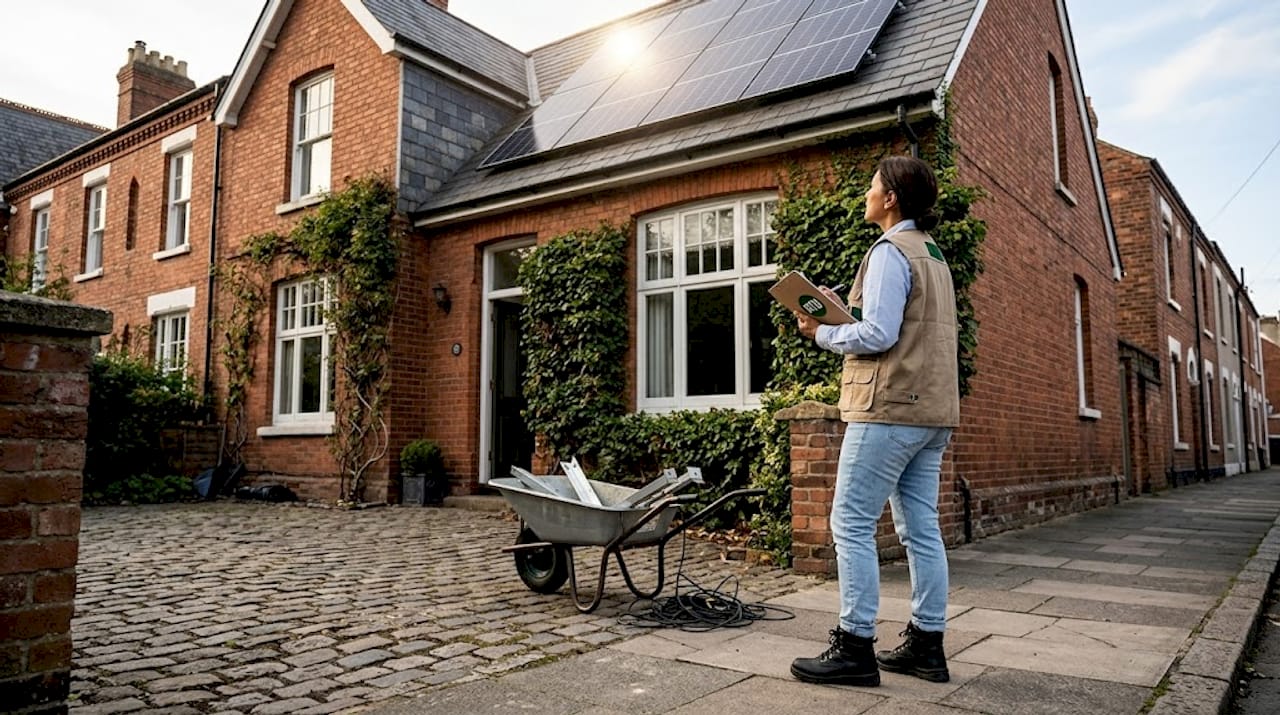 Inspector notes solar roof installation compliance