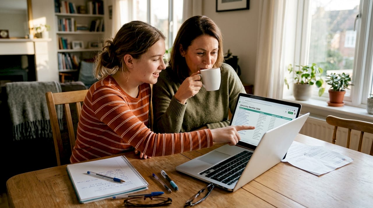 Family reviews personalized university choices