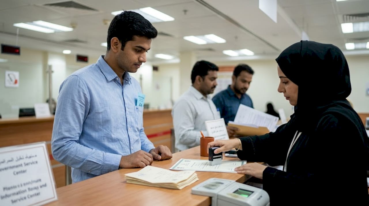 Document attestation at UAE government office