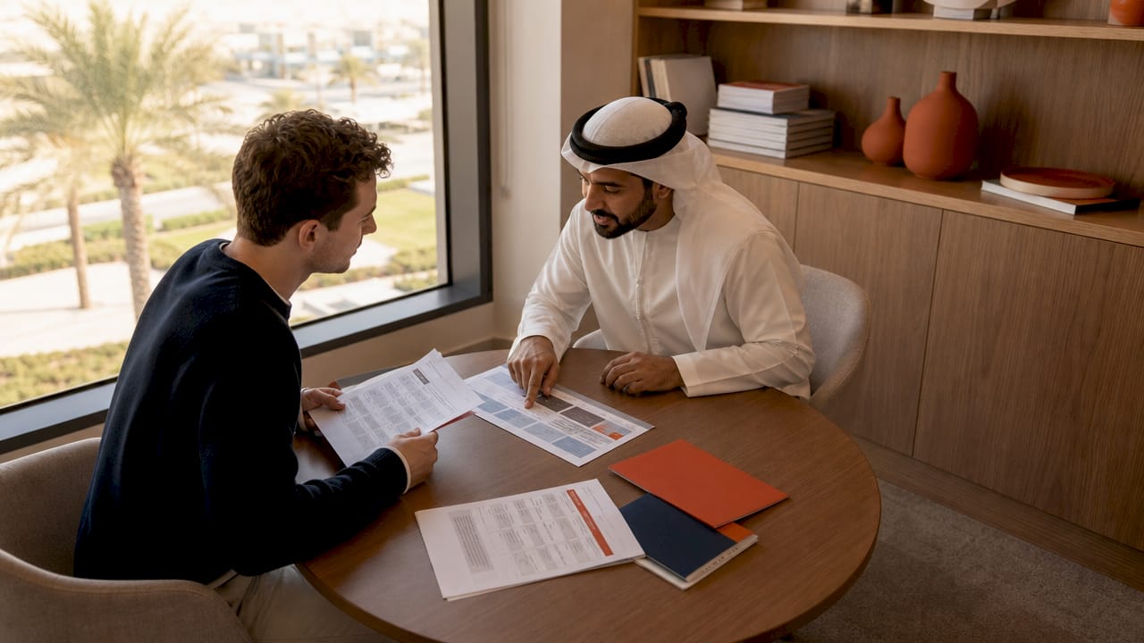 Student meeting university advisor for credit transfer