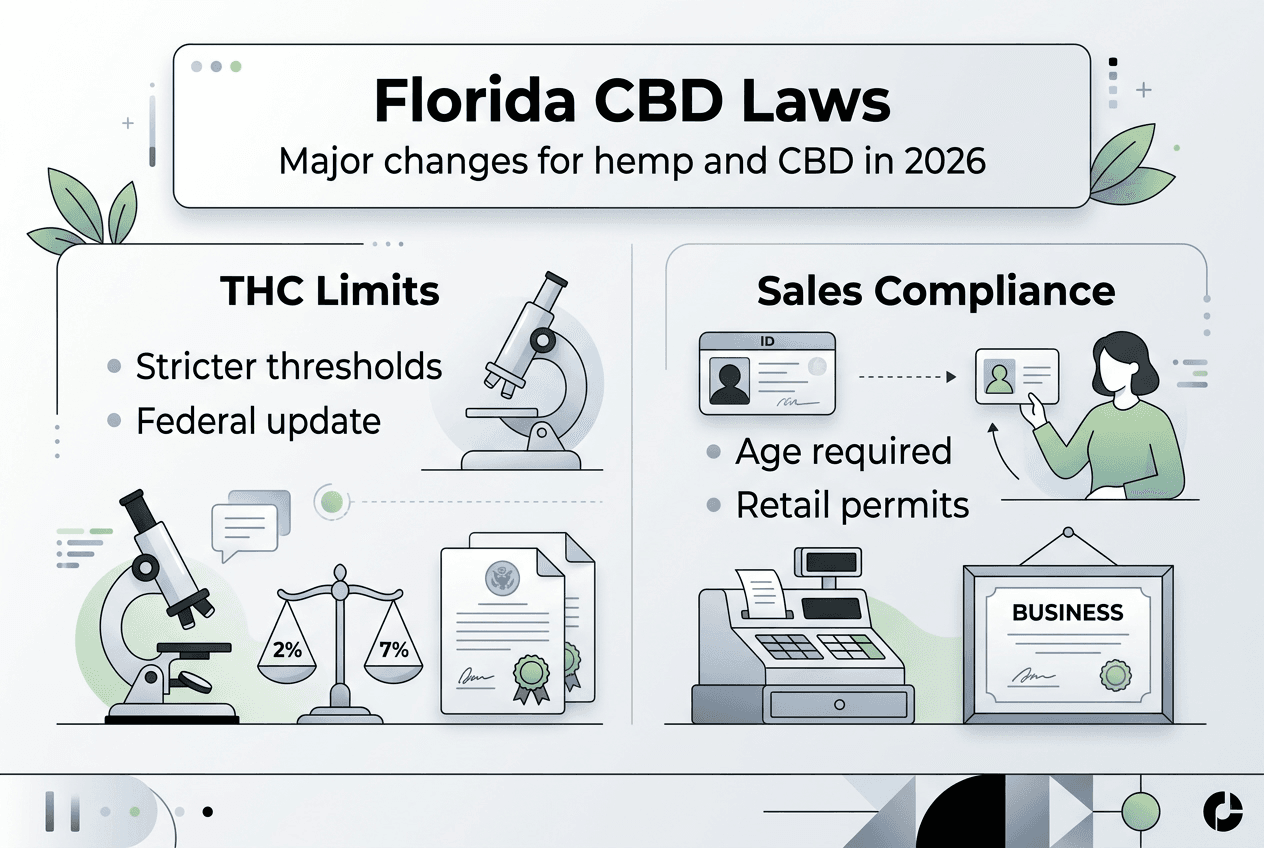 Infographic on Florida’s 2026 CBD law changes
