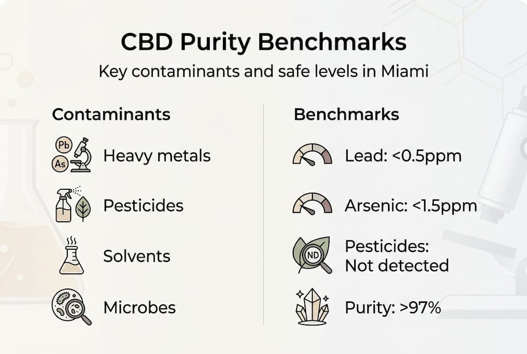 Infographic CBD purity and contaminant benchmarks