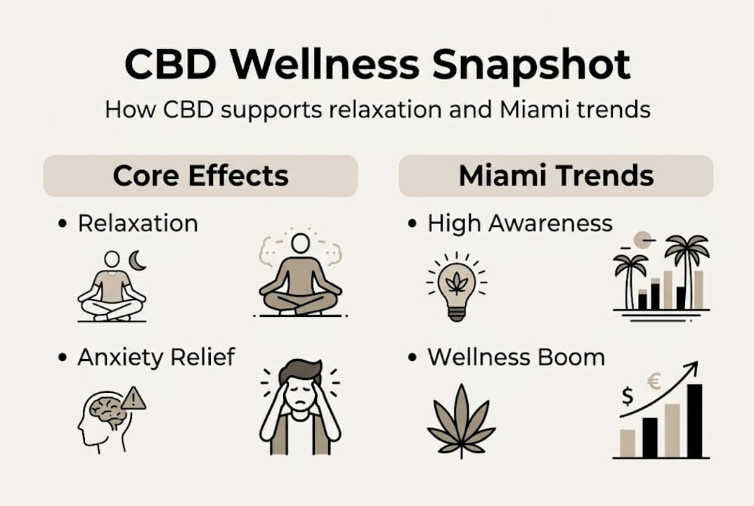 Infographic of CBD wellness and Miami trends