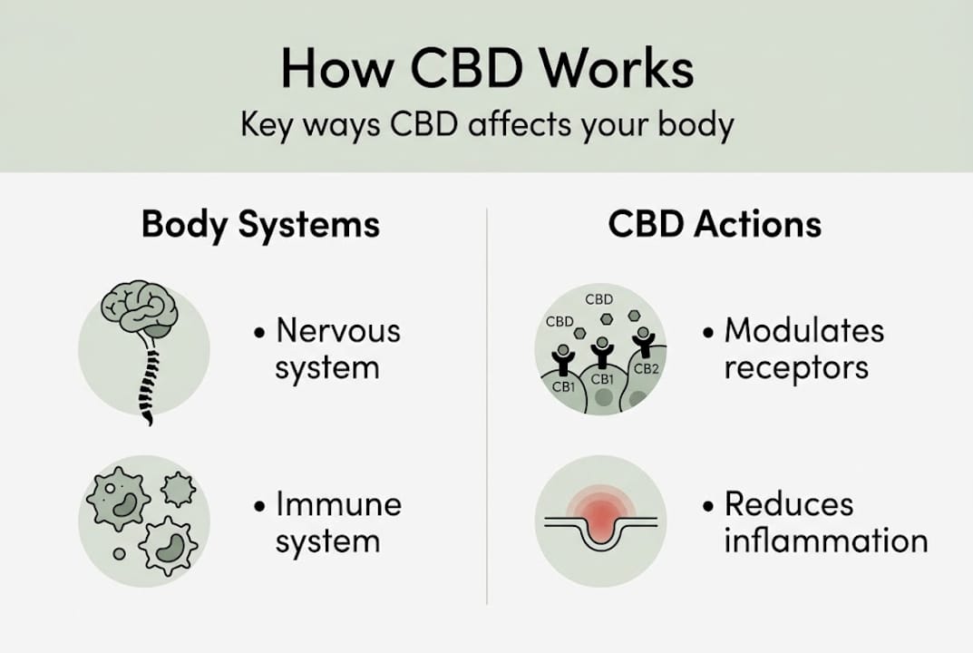 Infographic: CBD and body interaction overview