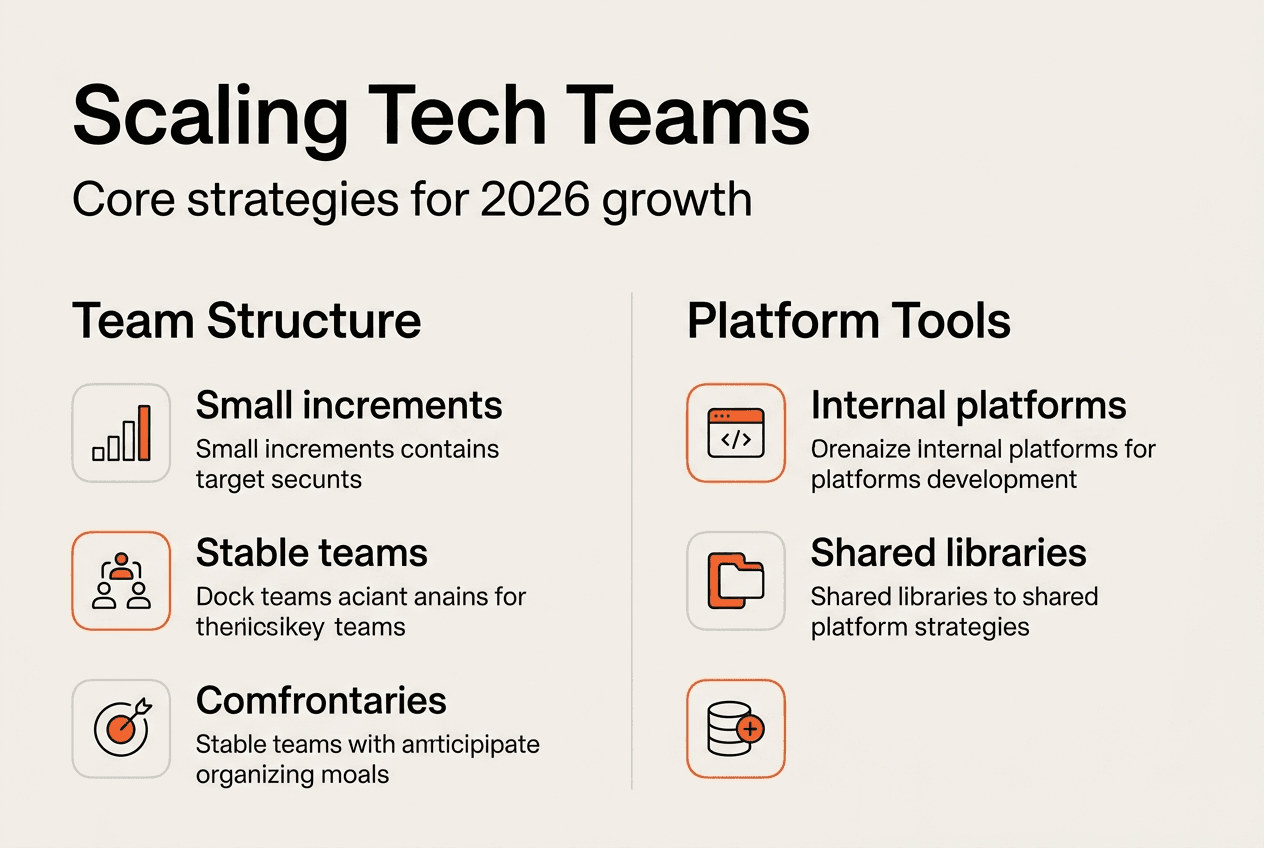 Infographic showing tech scalability strategies