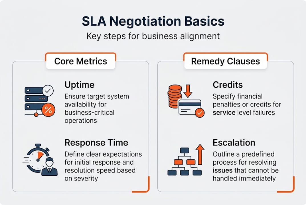 Infographic on SLA negotiation basics