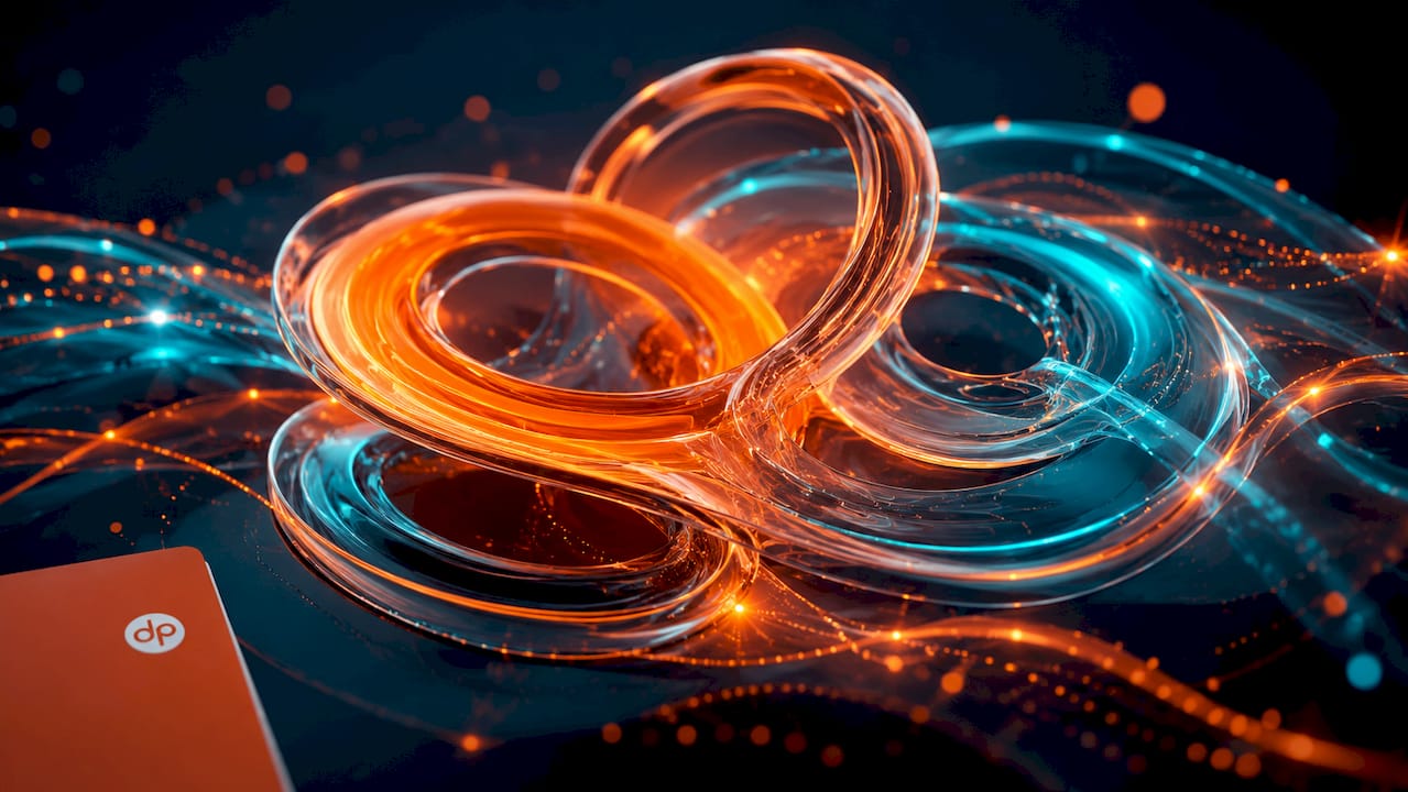 Abstract dynamic energy waves representing scalable teams