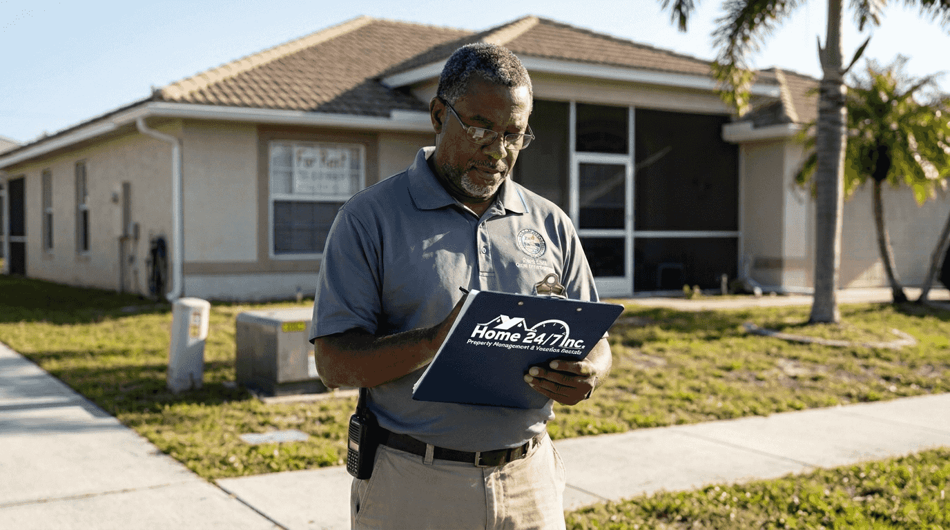 What is short term rental? Cape Coral 2026 guide 1 City inspector checking rental registration