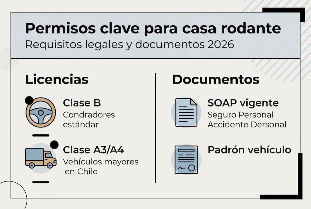 Guía visual con todo lo que necesitas saber para viajar en casa rodante por Chile