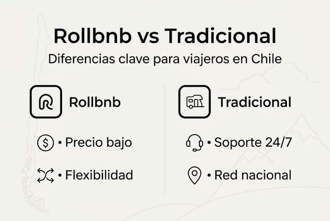 Infografía: diferencias entre Rollbnb y el alquiler de toda la vida