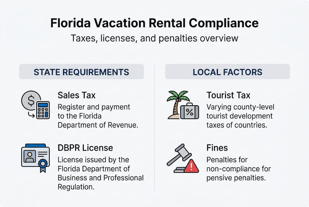 Infographic on Florida rental taxes and compliance