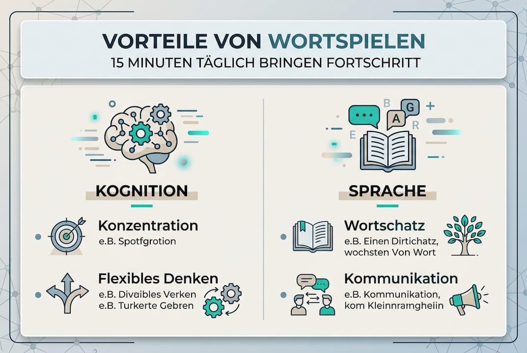 Infografik: Die wichtigsten Vorteile von Mehrspieler-Wortspielen auf einen Blick