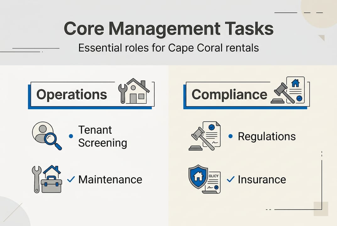 Infographic of Cape Coral property management roles