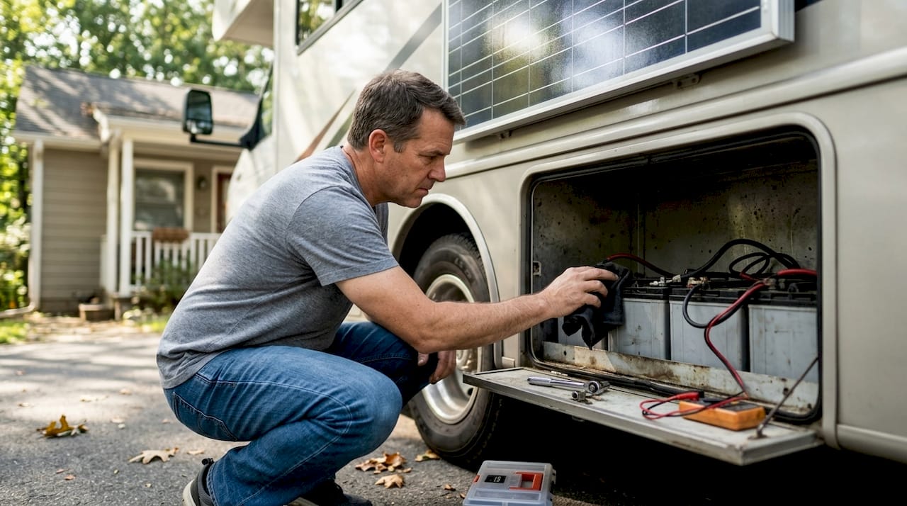 Chequeo del sistema eléctrico y panel solar en la autocaravana