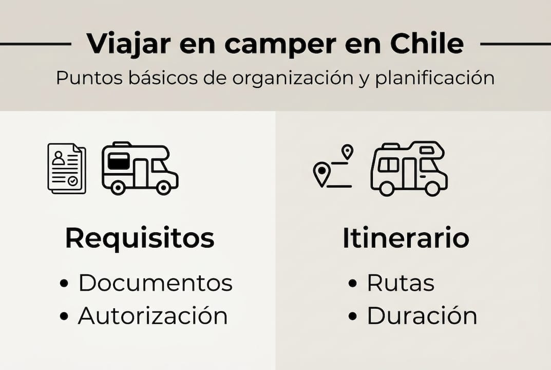 Guía visual para planificar tu aventura en camper por Chile: pasos clave para organizar tu viaje