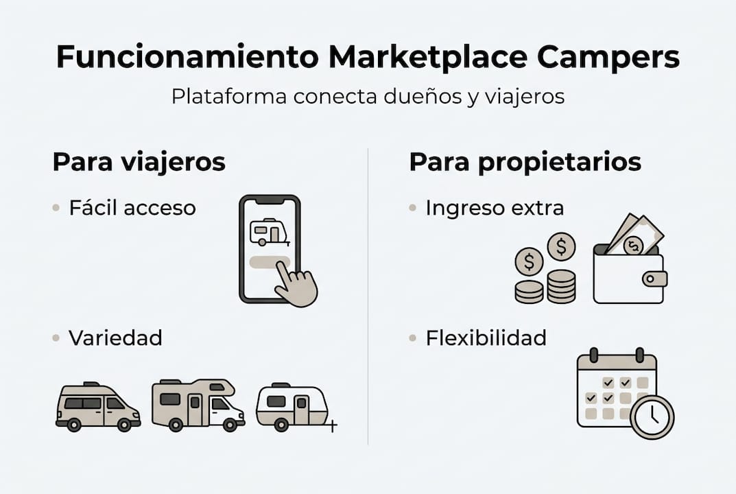 Infografía: ¿Cómo funciona un marketplace de campers en Chile?