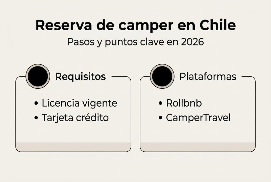 Guía visual para reservar tu camper en Chile: pasos sencillos para organizar tu próxima aventura