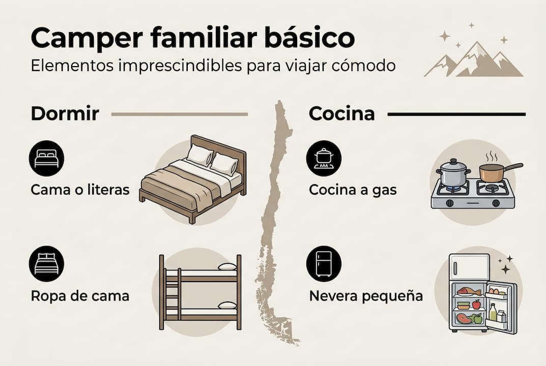 Elementos imprescindibles para equipar una camper familiar: guía visual