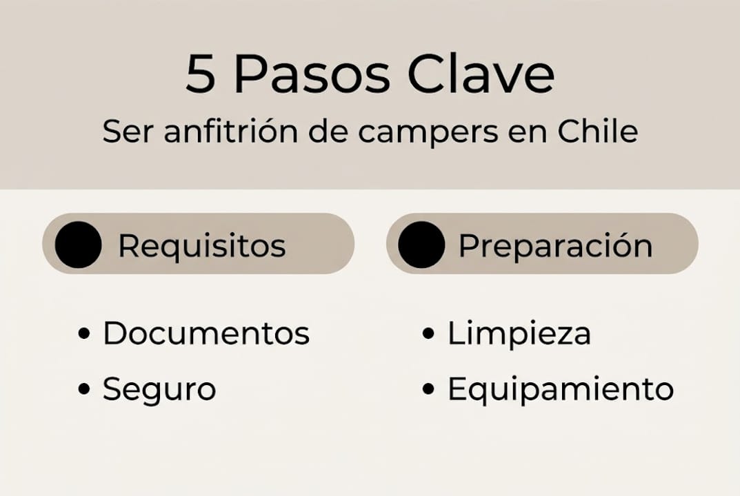 Infografía con los pasos esenciales para ser un buen anfitrión