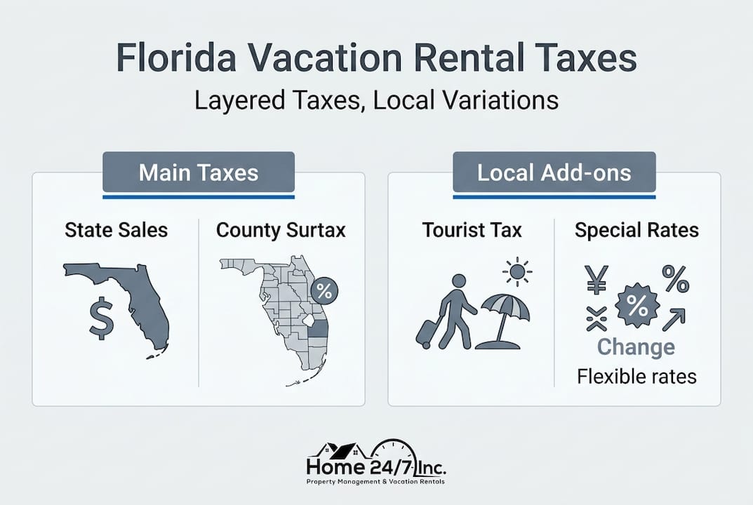Florida vacation rental taxes explained for owners 1 Infographic Florida rental taxes overview