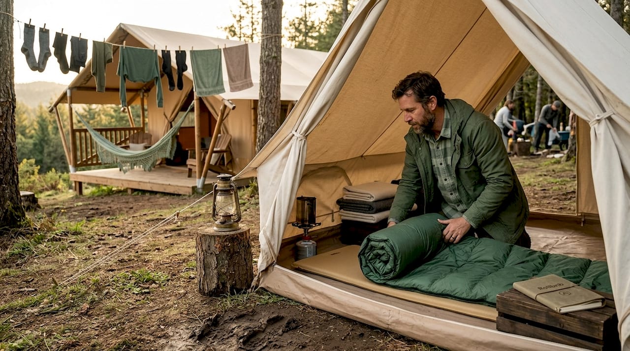 Diferencias visuales entre el glamping y el camping clásico
