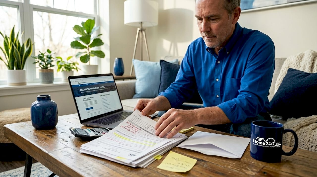 Homeowner tracking rental regulations paperwork