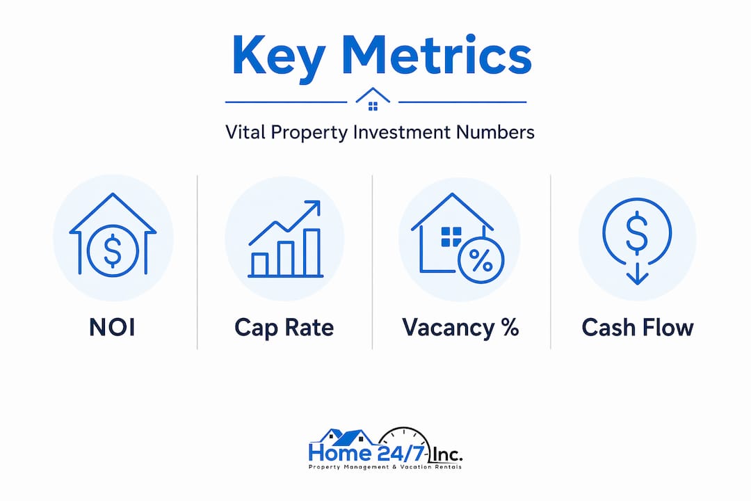 Property investment terms decoded for Cape Coral owners 1 Infographic summarizing key property investment metrics