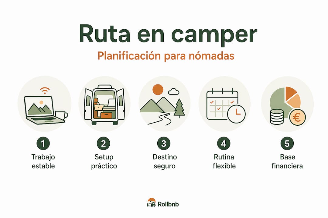 Guía visual para organizar tu ruta como nómada digital