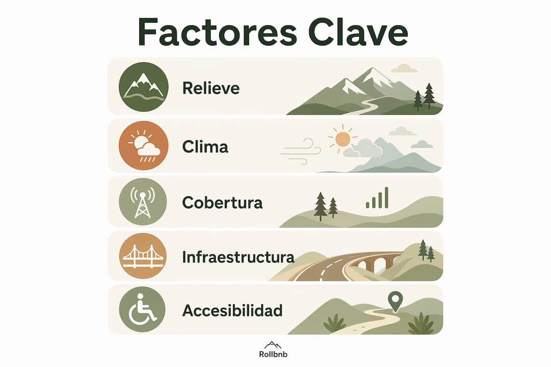 Infografía: Principales factores que inciden en la planificación de rutas en Chile