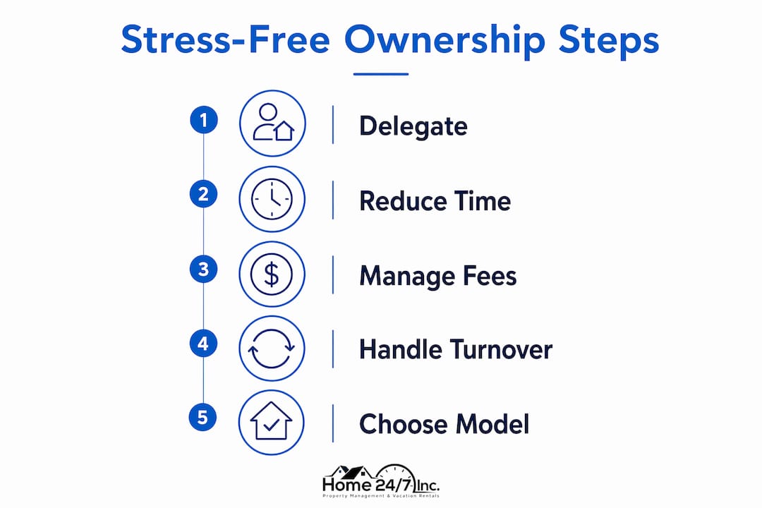Infographic depicting key steps of stress-free property ownership