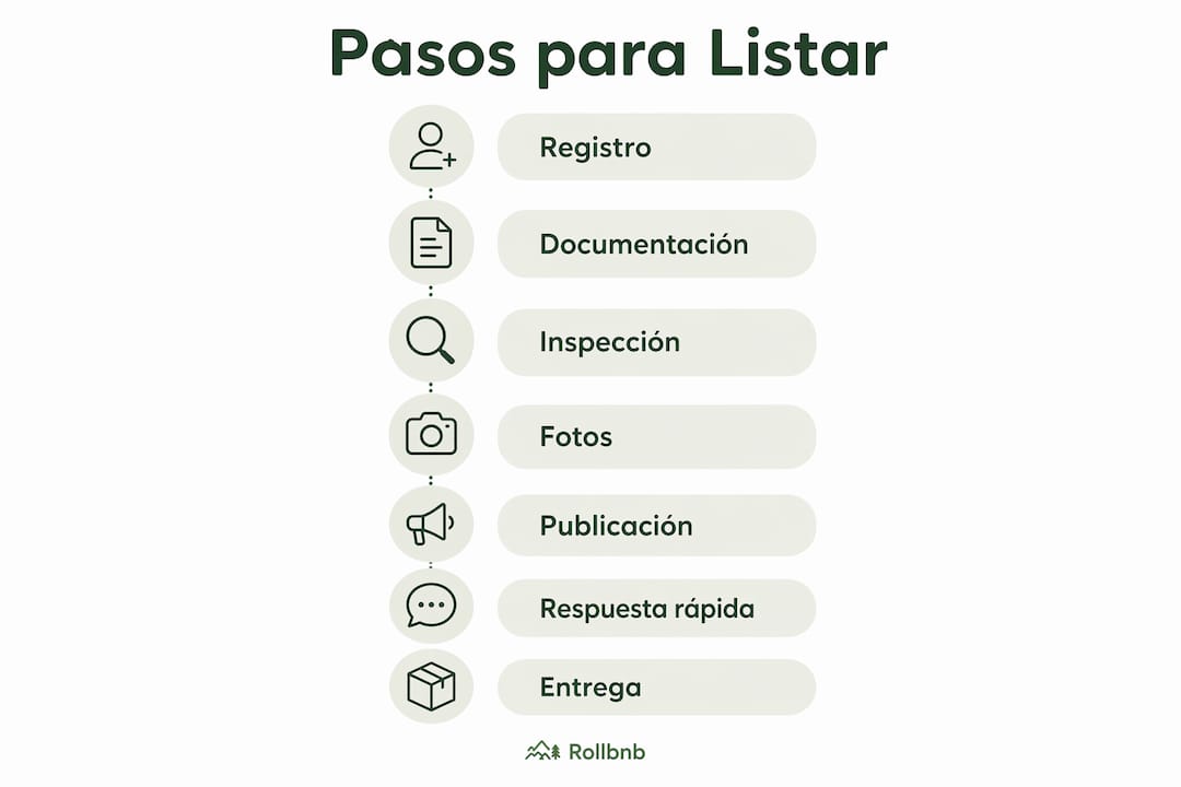 Guía visual: cómo publicar tu motorhome en Chile paso a paso